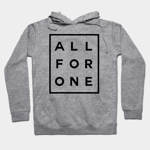 All For One Boxed (Black) Hoodie by inotyler